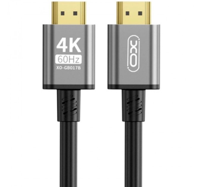 XO Кабель мультимедійний HDMI to HDMI 5.0m v2.0 black XO (GB017B-HDMI.tranish)