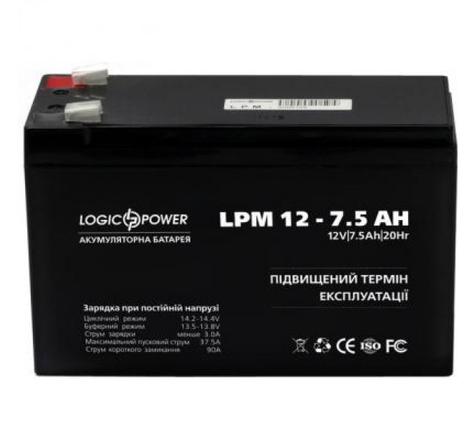 LogicPower Батарея до ДБЖ LogicPower LPM 12В 7.5 Ач (3864)