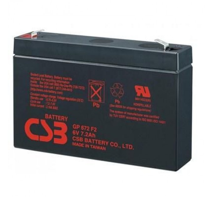 CSB Батарея до ДБЖ CSB 6В 7.2 Ач (GP672)