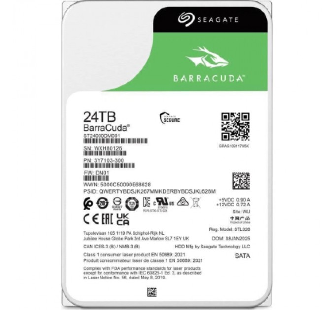Seagate Жорсткий диск 3.5" 24TB Seagate (ST24000DM001)