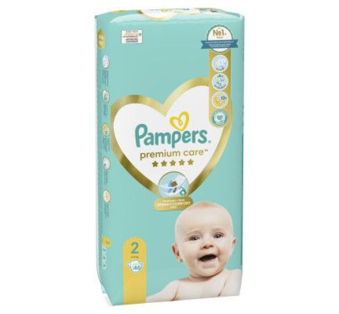 Pampers Підгузки Pampers Premium Care Розмір 2 (4-8 кг) 46 шт (8001841104799)