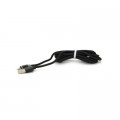Дата кабель USB 2.0 to Lightning 2.0m 2A magnetic nylon black Pipo (18166)