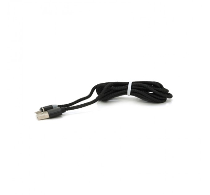 Дата кабель USB 2.0 to Lightning 2.0m 2A magnetic nylon black Pipo (18166)