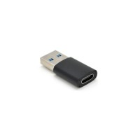 Перехідник USB 3.0 M to USB-C F black VEGGIEG (TC-106)