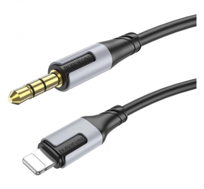 Кабель мультимедійний Lightning to 3.5mm M 1.0m BL19 black BOROFONE (6941991108327)