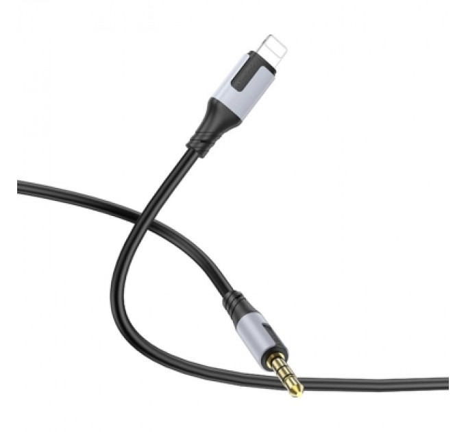 Кабель мультимедійний Lightning to 3.5mm M 1.0m BL19 black BOROFONE (6941991108327)