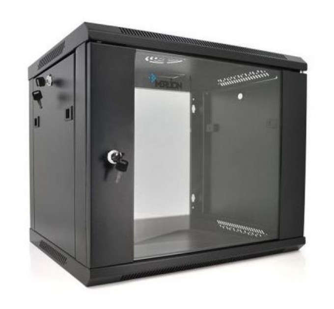 Шафа настінна Merlion 9U 19" 600*450*500 (Ш*Г*В)мм, black (Ml3-6409 / 23527)