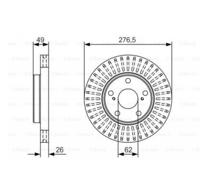Гальмівний диск Bosch 0 986 479 A62