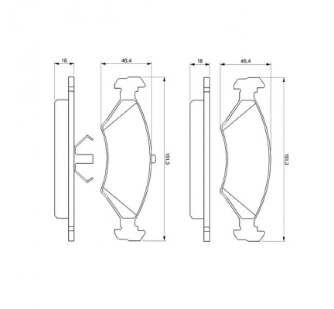 Гальмівні колодки Bosch 0 986 466 402
