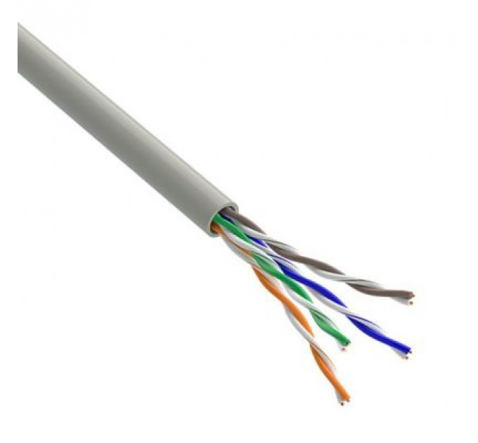 Кабель мережевий OK-Net UTP 100м cat.5e (U/UTP-cat.5Е-SL) (КПВ-ВП (100) 4х2х0,46 / 100)