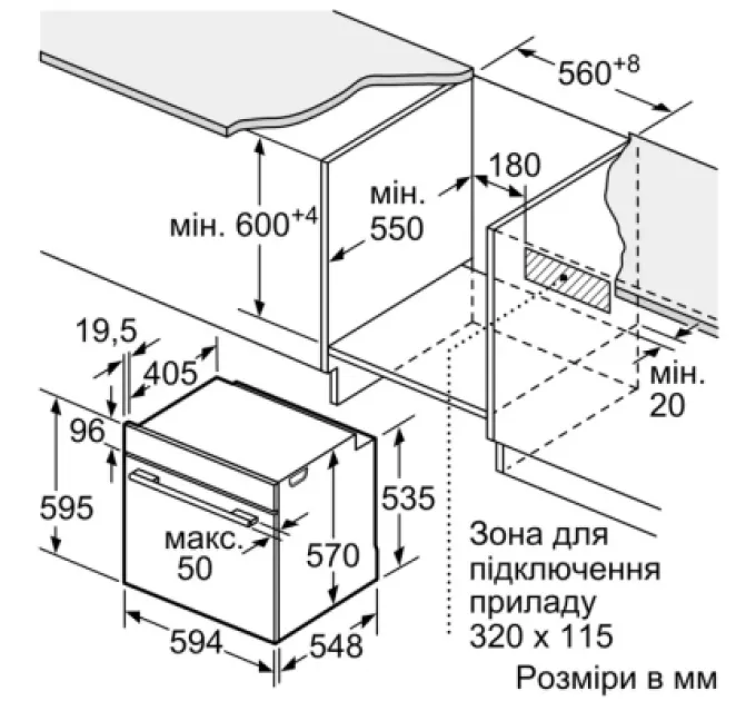 Bosch Духова шафа Bosch HBG 572 ES3 (HBG572ES3)