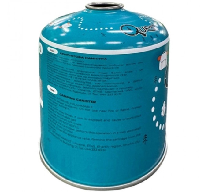 Газовий балон Quest 450 г різьбове з'єднання (Q-G450)