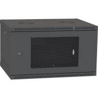 Шафа настінна Ipcom 6U, 600*450, перфоровані дверцята, RAL9005 (СН-6U-060х045-ДП-9005)