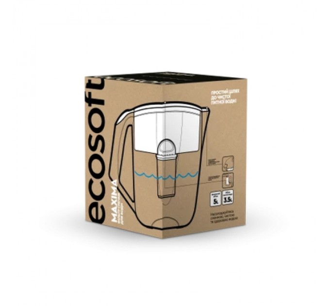Ecosoft Фільтр-глечик Ecosoft Maxima перлинний (FMVMAXIMAWECO)