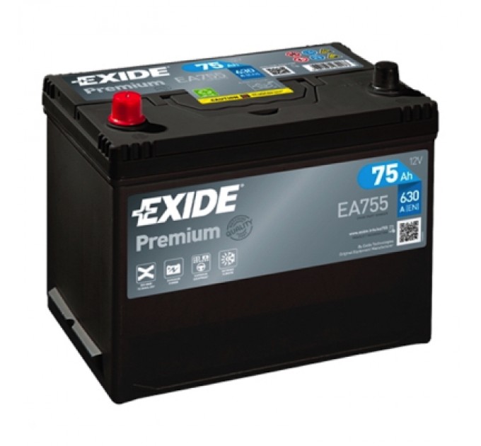 EXIDE Акумулятор автомобільний EXIDE PREMIUM 75A (EA755)