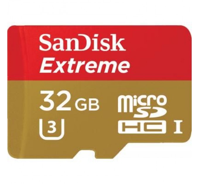 SanDisk Карта пам'яті SanDisk 32GB microSD class 10 V30 A1 UHS-I U3 Extreme Action (SDSQXAF-032G-GN6AA)