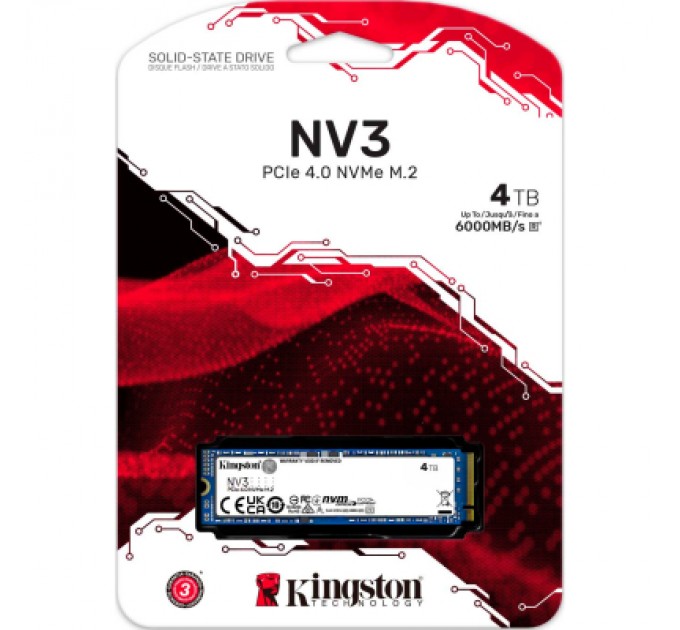 Накопичувач SSD M.2 2280 4TB Kingston (SNV3S/4000G)