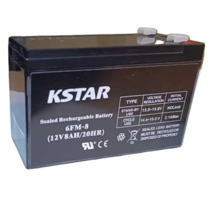 Kstar Батарея до ДБЖ Kstar 12V 8Ah (6-FM-8)
