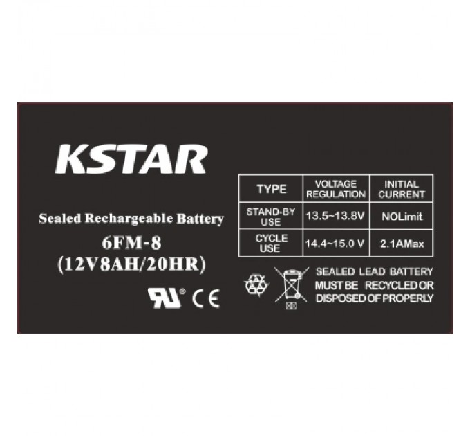 Kstar Батарея до ДБЖ Kstar 12V 8Ah (6-FM-8)