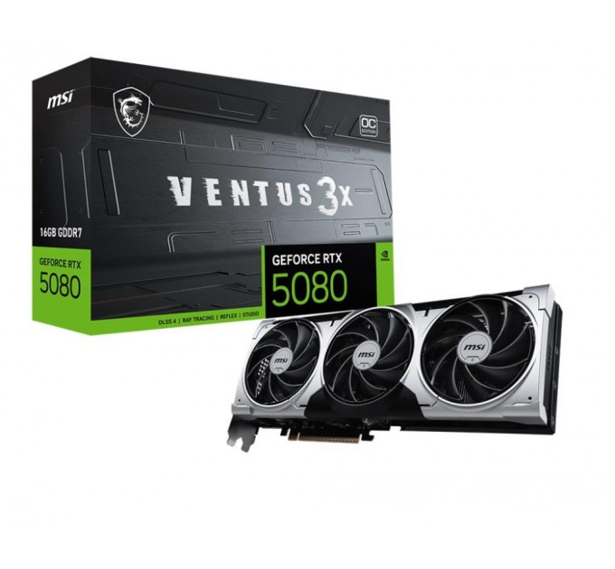 MSI Відеокарта PCIE16 RTX5080 16GB GDDR7 RTX5080 16G VEN 3X OC PLUS MSI