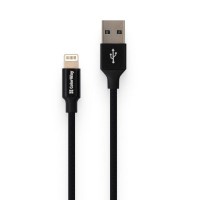 Дата кабель USB 2.0 AM to Lightning 2.0m black ColorWay (CW-CBUL007-BK)