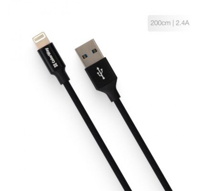 ColorWay Дата кабель USB 2.0 AM to Lightning 2.0m black ColorWay (CW-CBUL007-BK)