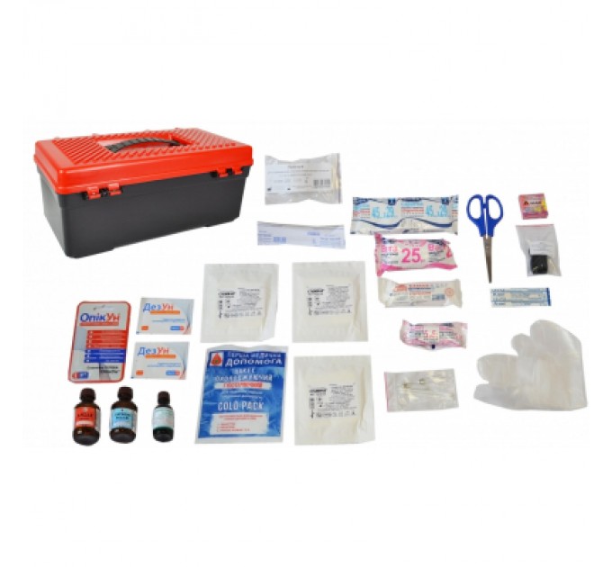 Автомобільна аптечка Poputchik першої допомоги згідно ТУ (02-043-П)