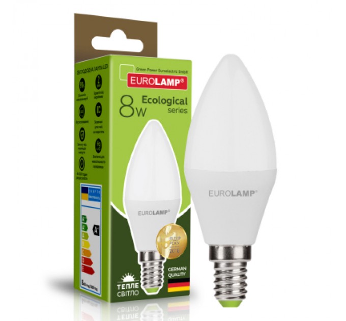 Eurolamp Лампочка Eurolamp LED CL 8W E14 3000K 220V (LED-CL-08143(P))