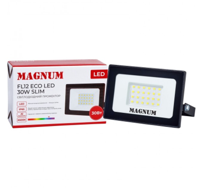 MAGNUM Прожектор MAGNUM FL12 ECO LED 30Вт slim 6500К IP65 (90018083)