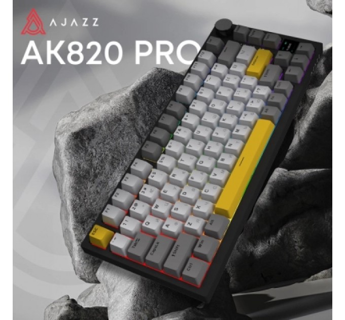 Клавіатура Ajazz AK820 Pro Flying Fish Switch Purple RGB USB/Wireless/Bluetooth UA Purple (AK820PRO-FF-PWB)