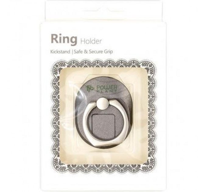 PowerPlant Тримач для смартфонів PowerPlant с кольцом, черный (CA910311)