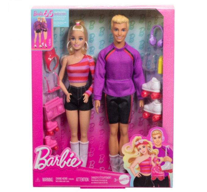 Barbie Лялька Barbie набір Барбі та Кен На роликах удвох (HXK90)