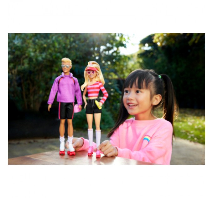 Barbie Лялька Barbie набір Барбі та Кен На роликах удвох (HXK90)