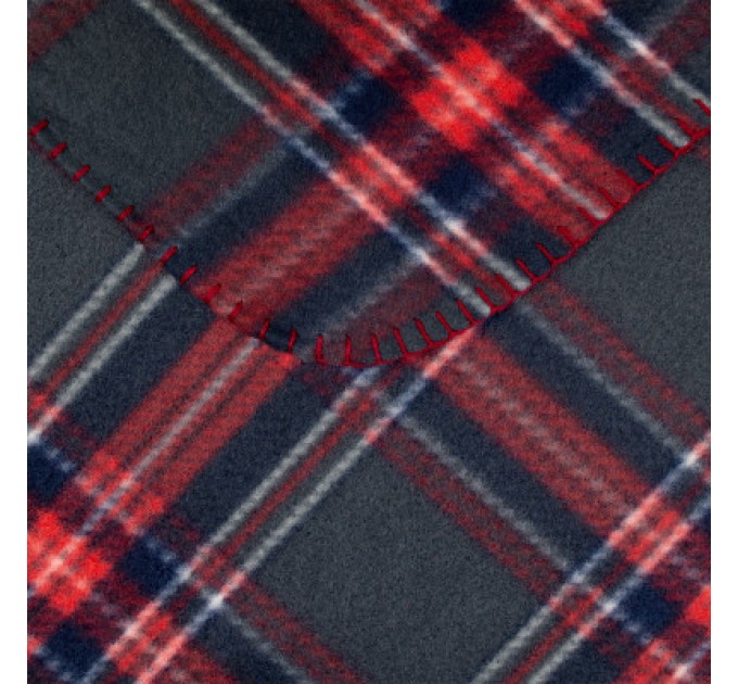 Home Line Плед Home Line флісовий Полар клітина червоно-сірий, 130х160см (164475)