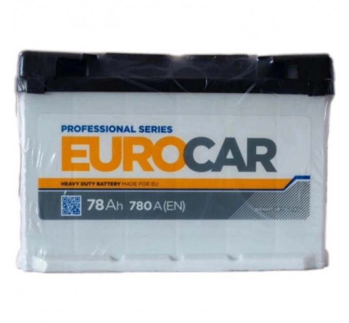 EUROCAR Акумулятор автомобільний EUROCAR 6СТ-78АЗ (0) (-/+) (L3) 780А 12V
