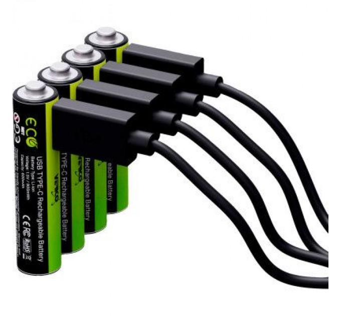 Акумулятор Verico AAA USB Type-C 600mAh 1.5V Li-ion * 4 (LoopEnergy) (1UDBT-A2WEBC-NN)
