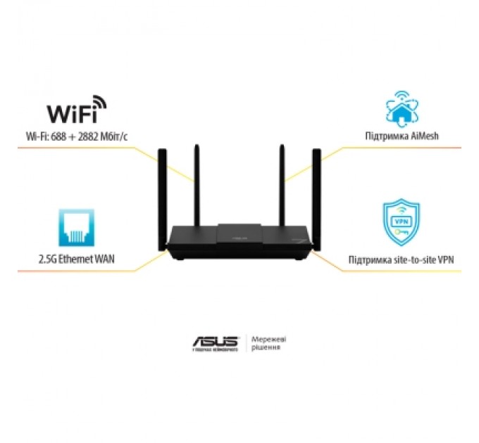 Маршрутизатор ASUS RT-BE50 (90IG09U0-MO3S00)