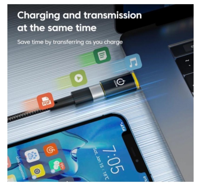 XoKo Перехідник USB-C F to Lightning M 30W black XoKo (AC-033)