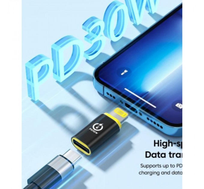 XoKo Перехідник USB-C F to Lightning M 30W black XoKo (AC-033)