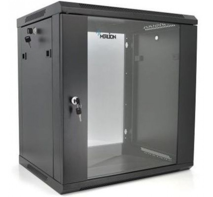 Шафа настінна Merlion 15U 19" 600*450*768 (Ш*Г*В)мм, black (Ml3-6415)