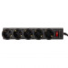 LogicPower Мережевий фільтр живлення LogicPower LP-X5 PREMIUM, 3m black (9584)