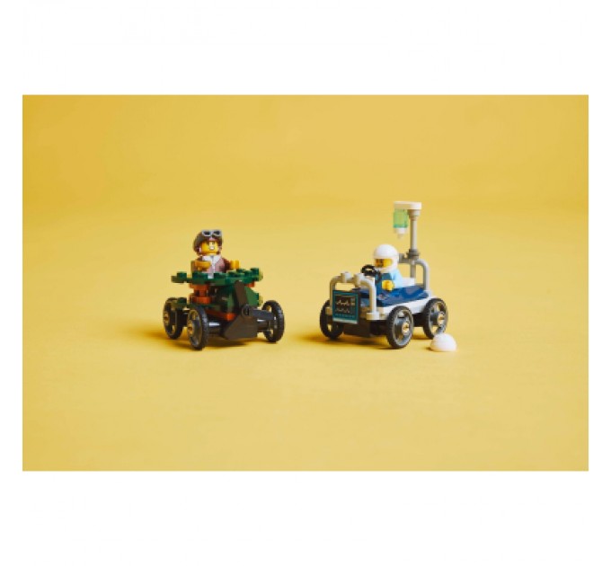 Конструктор LEGO City Літак проти лікарняного ліжка - Набір для перегонів (60459)