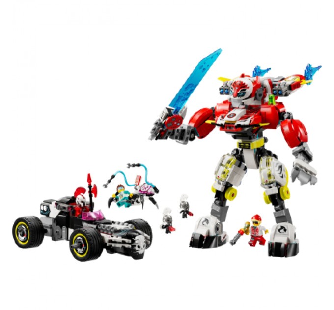 Конструктор LEGO DREAMZzz Робот-тигр Купера та Хот-род авто Зеро (71497)