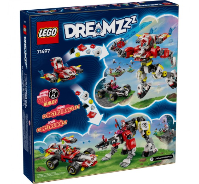 Конструктор LEGO DREAMZzz Робот-тигр Купера та Хот-род авто Зеро (71497)