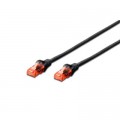 Digitus Патч-корд 3м, CAT 6 UTP, AWG 26/7, CCA, PVC, black Digitus (DK-1612-030/BL)