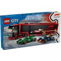 Конструктор LEGO City Вантажівка F1 з автомобілями RB20 та AMR24 (60445)