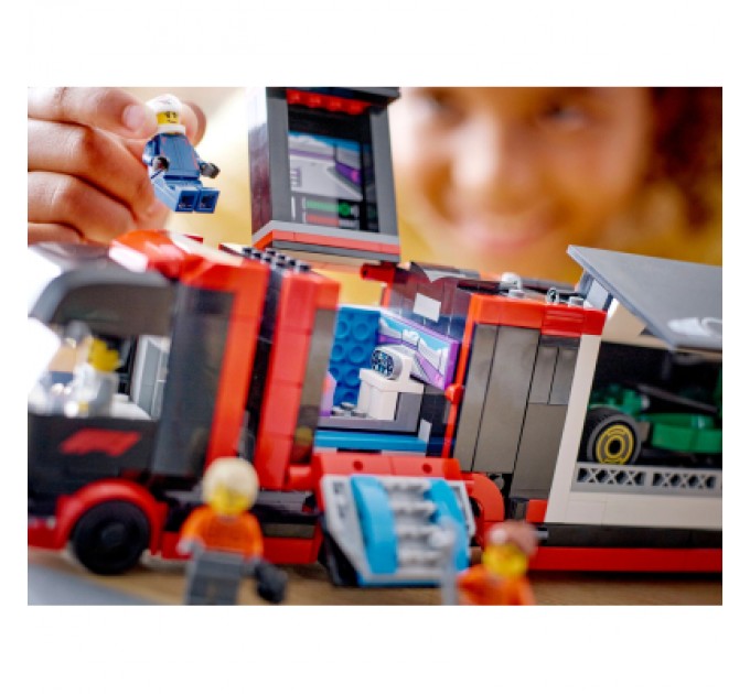 Конструктор LEGO City Вантажівка F1 з автомобілями RB20 та AMR24 (60445)