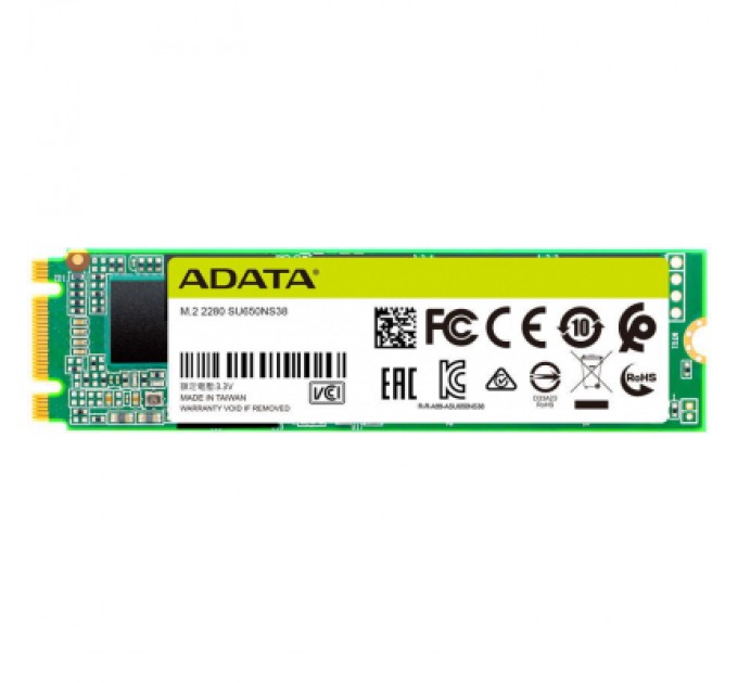 ADATA Накопичувач SSD M.2 2280 512GB ADATA (ASU650NS38-512GT-C)