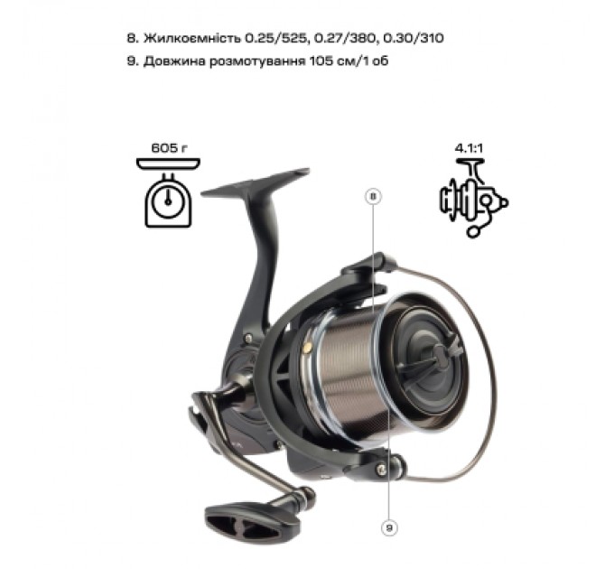 Котушка Brain Mission SE Reel 8000 12+1 BB 4.11 (1858.47.10)