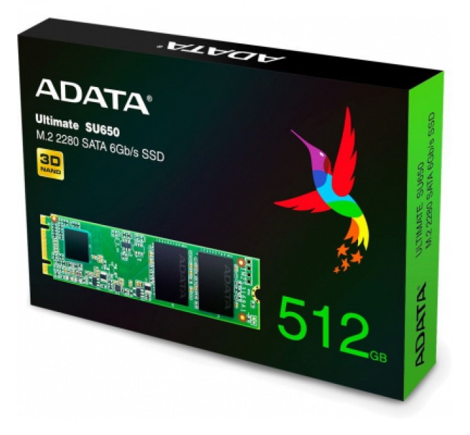 ADATA Накопичувач SSD M.2 2280 512GB ADATA (ASU650NS38-512GT-C)